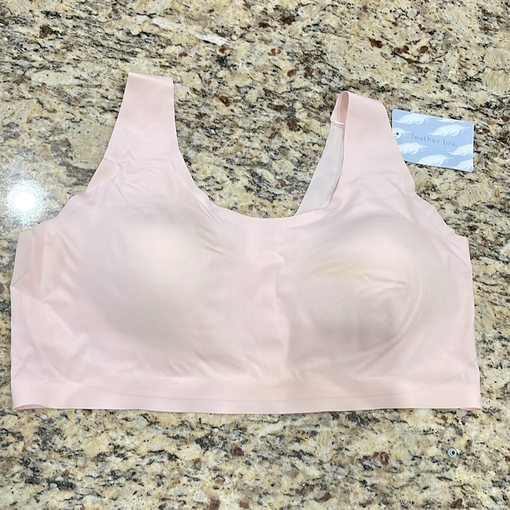 Feather Bra Light Pink Size 3X